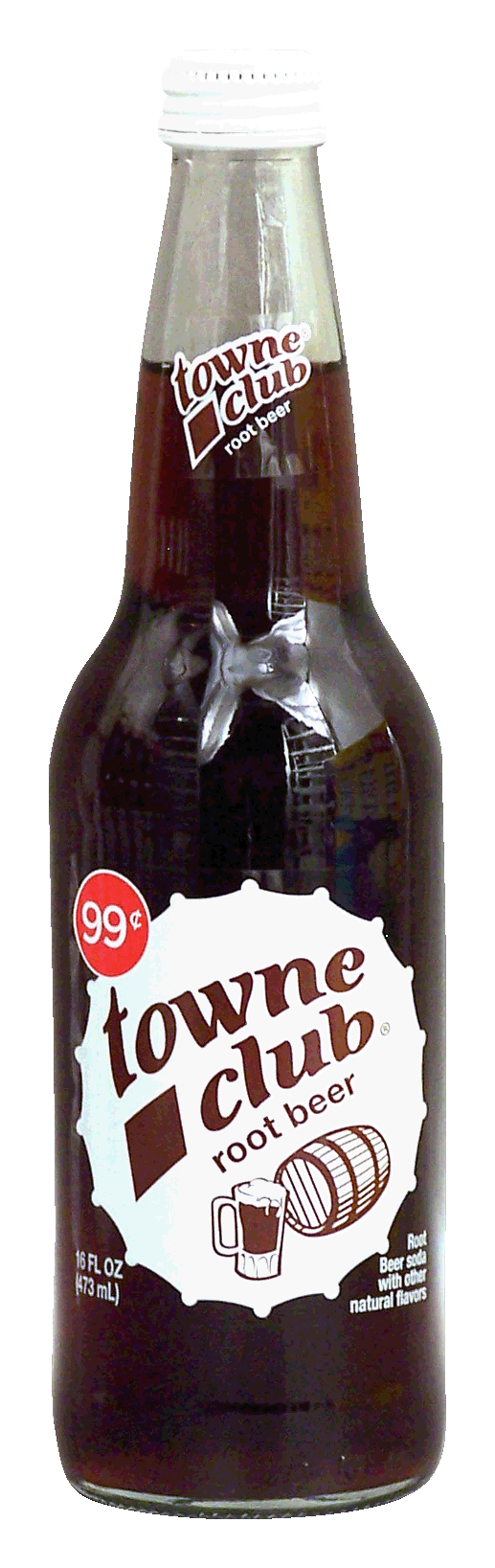 towne club  root beer soda with other natural flavors Full-Size Picture